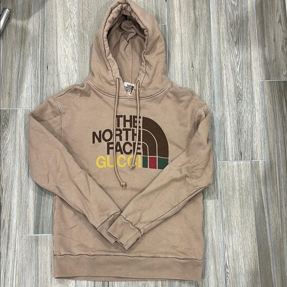 Gucci x North Face Tan Hoodie with Logo